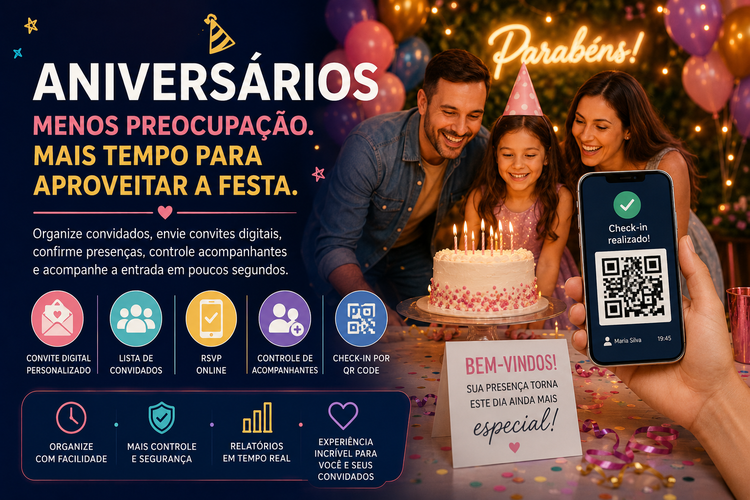 Organização de festa de aniversário