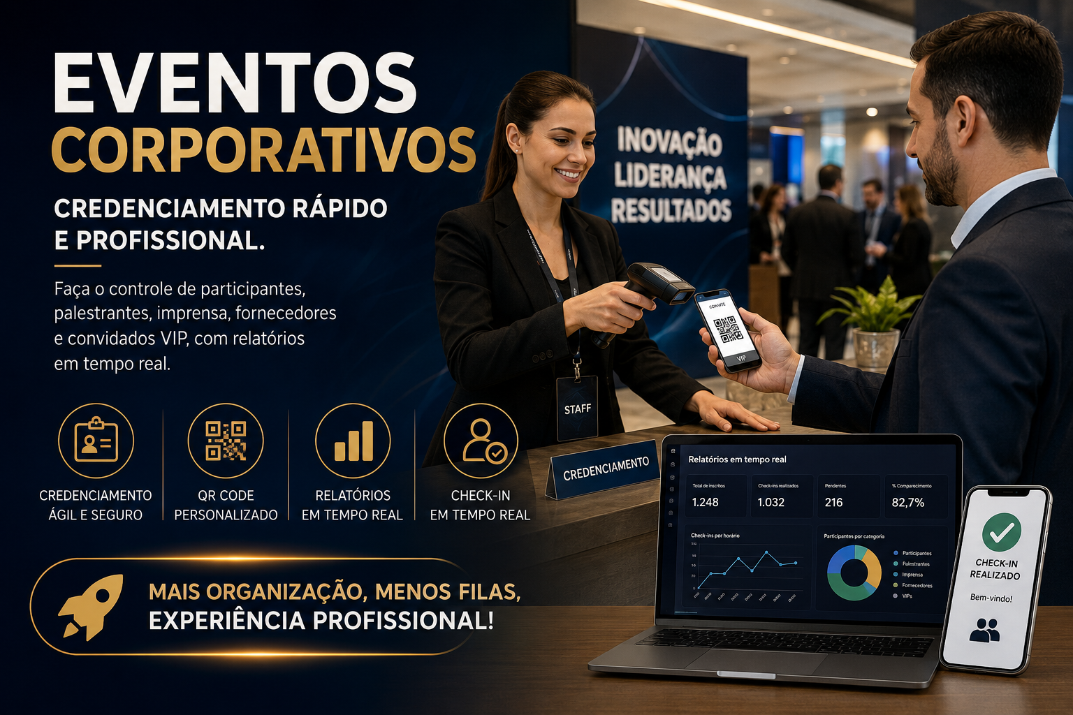 Credenciamento de evento corporativo