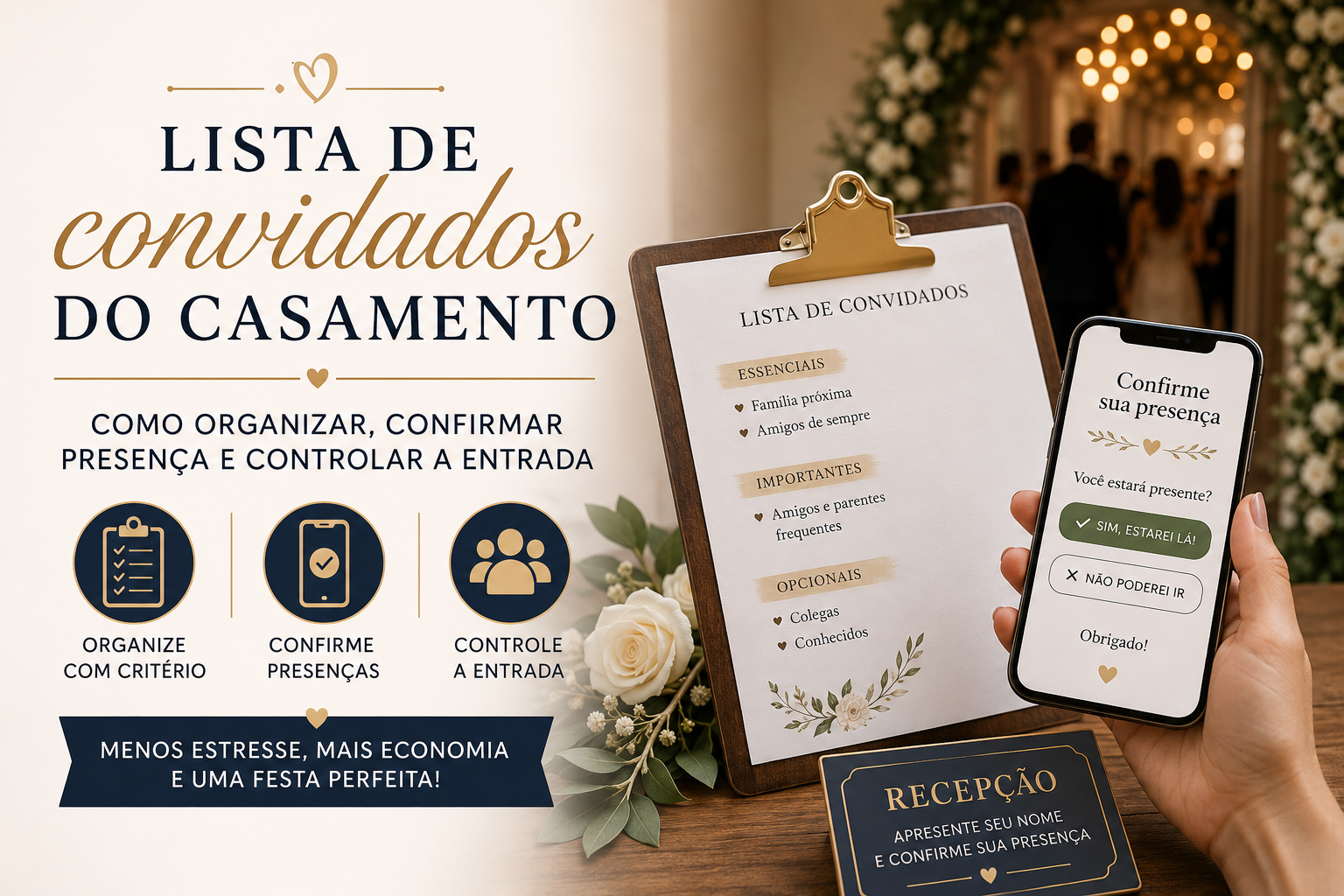 Controle de convidados para casamento