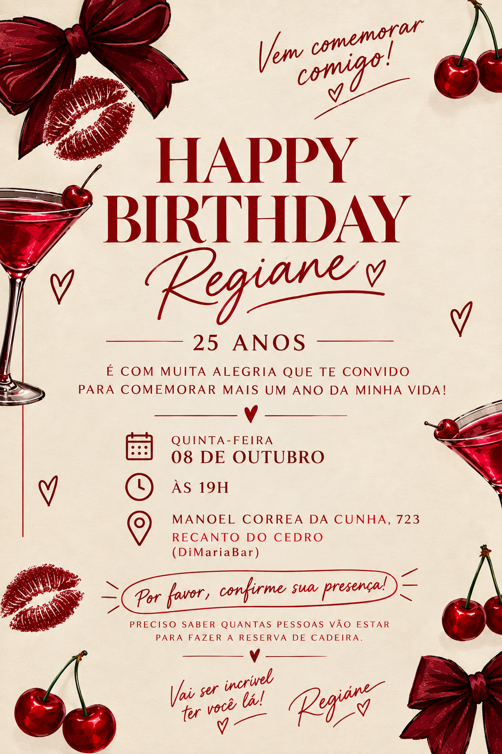 Aniversário Regiane