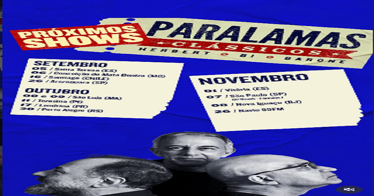 Agenda Os Paralamas do Sucesso